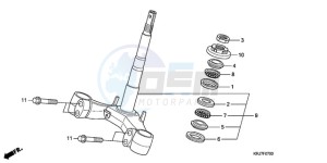 FES150A9 Europe Direct - (ED / ABS 2ED) drawing STEERING STEM