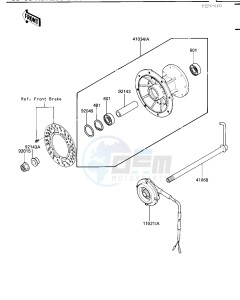 KDX 200 C [KDX200] (C1-C3) [KDX200] drawing FRONT HUB