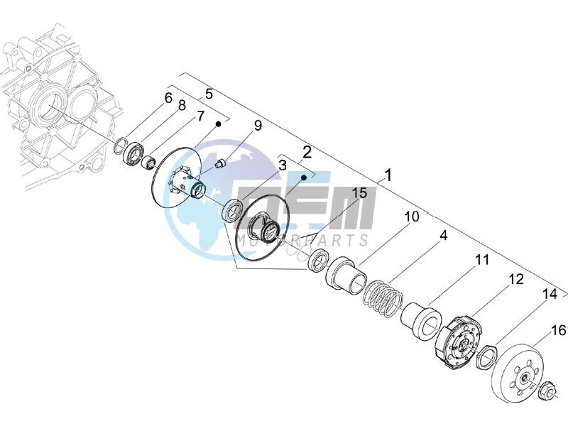 Driven pulley