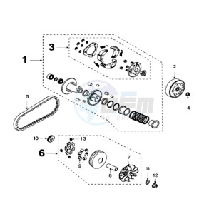 SUM 125 P drawing CLUTCH