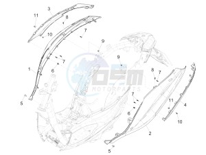 Medley 125 4T ie ABS (APAC) drawing Side cover - Spoiler