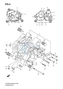 LT-Z250 (E28-E33) drawing CRANKCASE