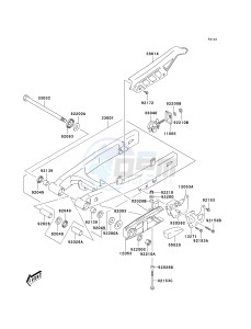 KLX 125 B (B6F) B6F drawing SWINGARM