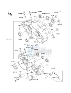 KX 65 A [KX65 MONSTER ENERGY] (A6F - A9FA) A9FA drawing CRANKCASE