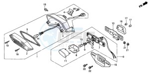 CBX750P2 drawing TAILLIGHT