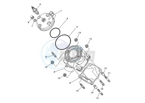 YZ 85 drawing CYLINDER HEAD