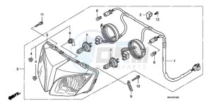 CBF1000A Europe Direct - (ED) drawing HEADLIGHT