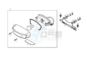 DXR QUAD - 250 cc drawing TAILLIGHT