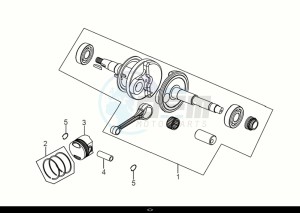 SYMPHONY ST 50 (XL05W1-EU) (E5) (M1) drawing CRANK SHAFT