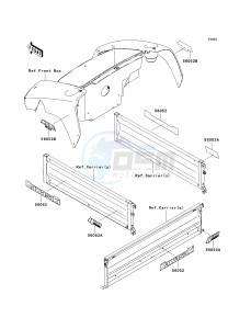 KAF400 C [MULE 610 4X4 HARDWOODS GREEN HD] (C1) C1 drawing DECALS