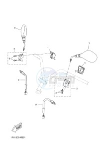 NS50 NS50F NITRO 4T (1GB6 1GB6) drawing HANDLE SWITCH & LEVER