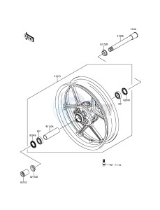 NINJA ZX-6R ZX600RFF FR GB XX (EU ME A(FRICA) drawing Front Hub