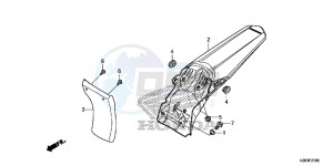 CRF125FE CRF125F Europe Direct - (ED) drawing REAR FENDER