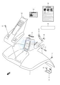 LT50 (P1) drawing FRONT FENDER (MODEL K1)