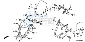 NC700XC drawing FRONT COWL