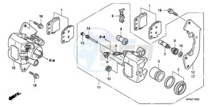 TRX420FEA Australia - (U / 2U 4WD) drawing FRONT BRAKE CALIPER