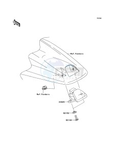 KLX450R KLX450ABF EU drawing Taillight(s)