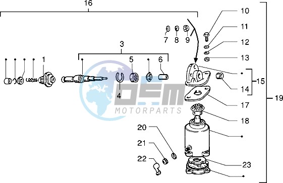 Starting motor