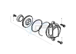 CINDERELLA - 100 cc drawing CYLINDER HEAD SIDE COVER