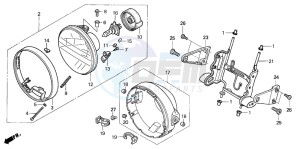 CB1300A CB1300SUPER FOUR drawing HEADLIGHT (2)