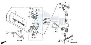 CBR125RW9 Europe Direct - (ED) drawing FR. BRAKE MASTER CYLINDER