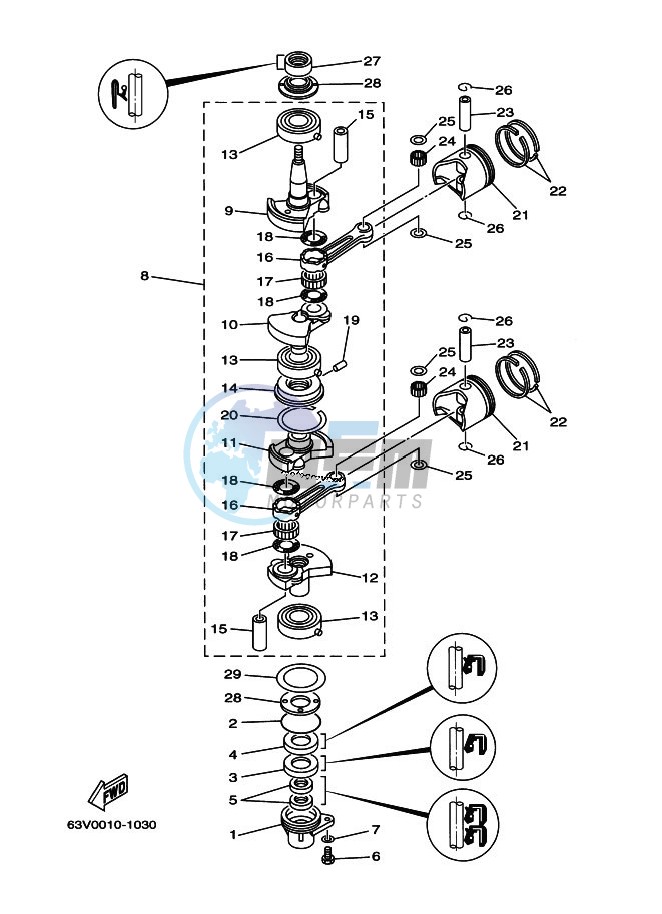 CRANKSHAFT--PISTON