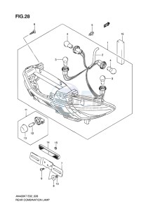 AN400 BURGMAN EU-UK drawing REAR COMBINATION LAMP