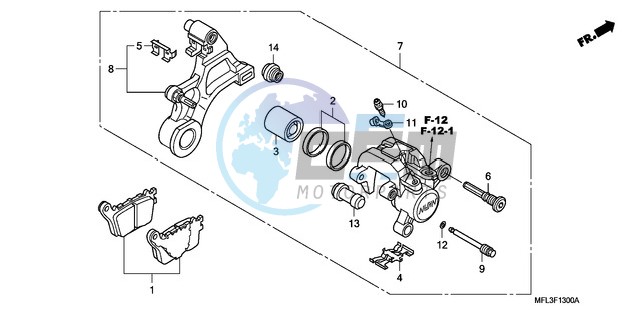 REAR BRAKE CALIPER