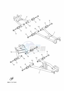 YFM450FWBD KODIAK 450 EPS (BHT1) drawing REAR ARM