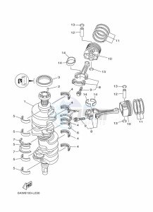 LF350XCC-2018 drawing CRANKSHAFT--PISTON