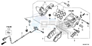 VFR1200XDH 2ED - (2ED) drawing REAR BRAKE CALIPER