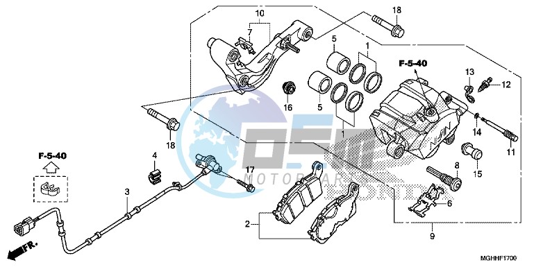 REAR BRAKE CALIPER