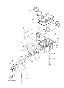 YFM450FWA YFM45FGB GRIZZLY 450 IRS AUSTRIA drawing INTAKE