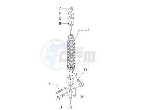 Liberty 125 4t 2v ie e3 (Vietnam) Vietnam drawing Rear suspension - Shock absorbers