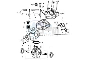 X RACE - 50 cc drawing CRANKSHAFT-PISTON