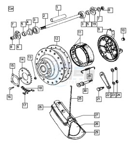 STREETMATE_24-45kmh_K3-K7 50 K3-K7 drawing Rear wheel