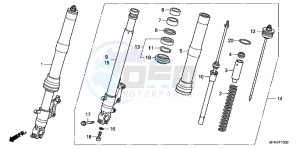 CB1000RC drawing FRONT FORK