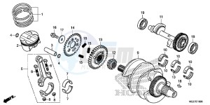 CB500XAF CB500X UK - (E) drawing CRANKSHAFT/ PI STON