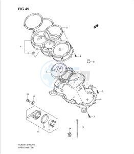 DL650 drawing SPEEDOMETER (DL650UEL1 E19)