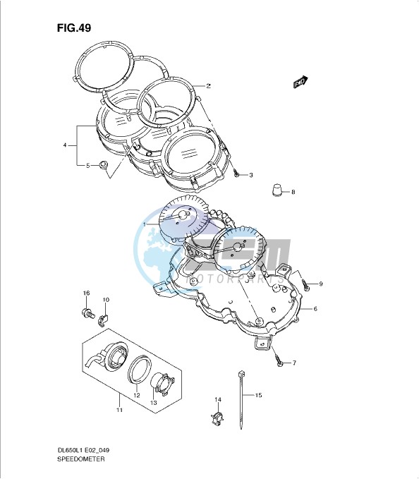 SPEEDOMETER (DL650UEL1 E19)