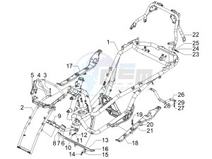 MP3 125 drawing Frame bodywork