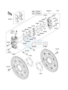 ZG 1400 B [CONCOURS 14] (8F-9F) B9F drawing FRONT BRAKE