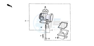 CR125R drawing CARBURETOR OPTIONAL PARTS KIT