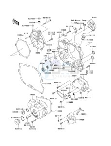 KLX 300 A [KLX300R] (A6F-A7A) A7F drawing ENGINE COVER-- S- -