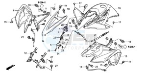 TRX400EX SPORTRAX 400EX drawing FRONT FENDER/REVERSE LEVE R (TRX400EX8)