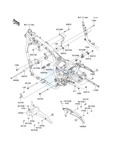 VN 1700 E [VULCAN 1700 CLASSIC] (9G-9FA) E9FA drawing FRAME FITTINGS