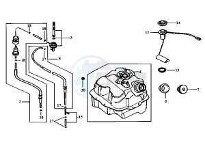 SUPER DUKE - 125 cc drawing FUEL TANK