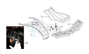 QUAD LANDER 250 drawing BUDDYSEAT - TANK COWLING