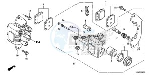 TRX420TED TRX420 Europe Direct - (ED) drawing FRONT BRAKE CALIPER