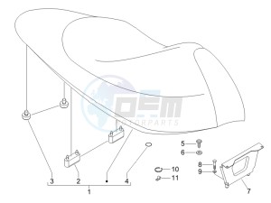 Runner 125 VX 4t e3 drawing Saddle seats - Tool roll